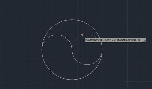 中望CAD怎么畫(huà)一個(gè)黑白太極圖形