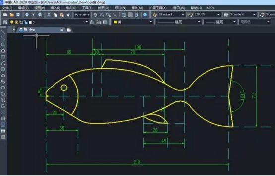 怎么用CAD畫魚？