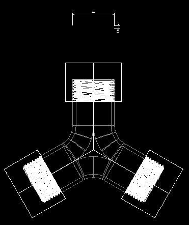 如何用CAD繪制一個三通管？