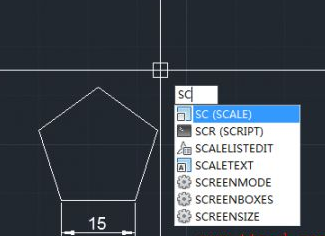 CAD如何按照比例縮放五邊形？