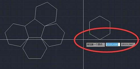 CAD如何使六邊形對(duì)齊到五邊形上？
