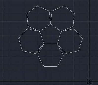 CAD如何使六邊形對(duì)齊到五邊形上？
