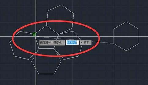 CAD如何使六邊形對(duì)齊到五邊形上？